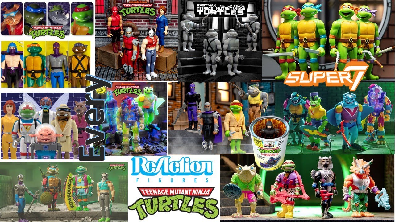 TMNT フィギュア 4体セット　スーパー7 リアクション　タートルズ Every Super7 ReAction Figure TMNT 3.75