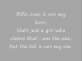 Billie jean  michael jackson lyrics