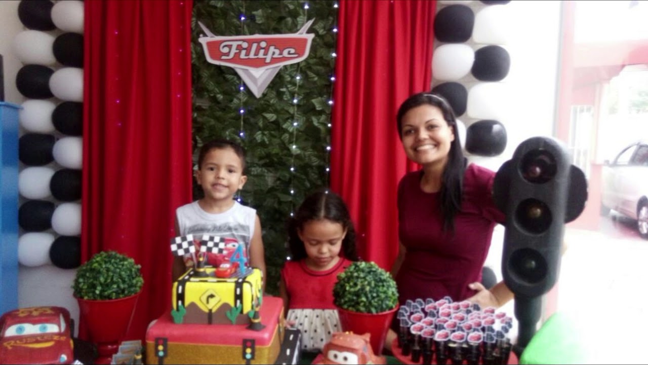 Festa Filipe 4 anos #Carros Disney - YouTube Fabiana Haiz