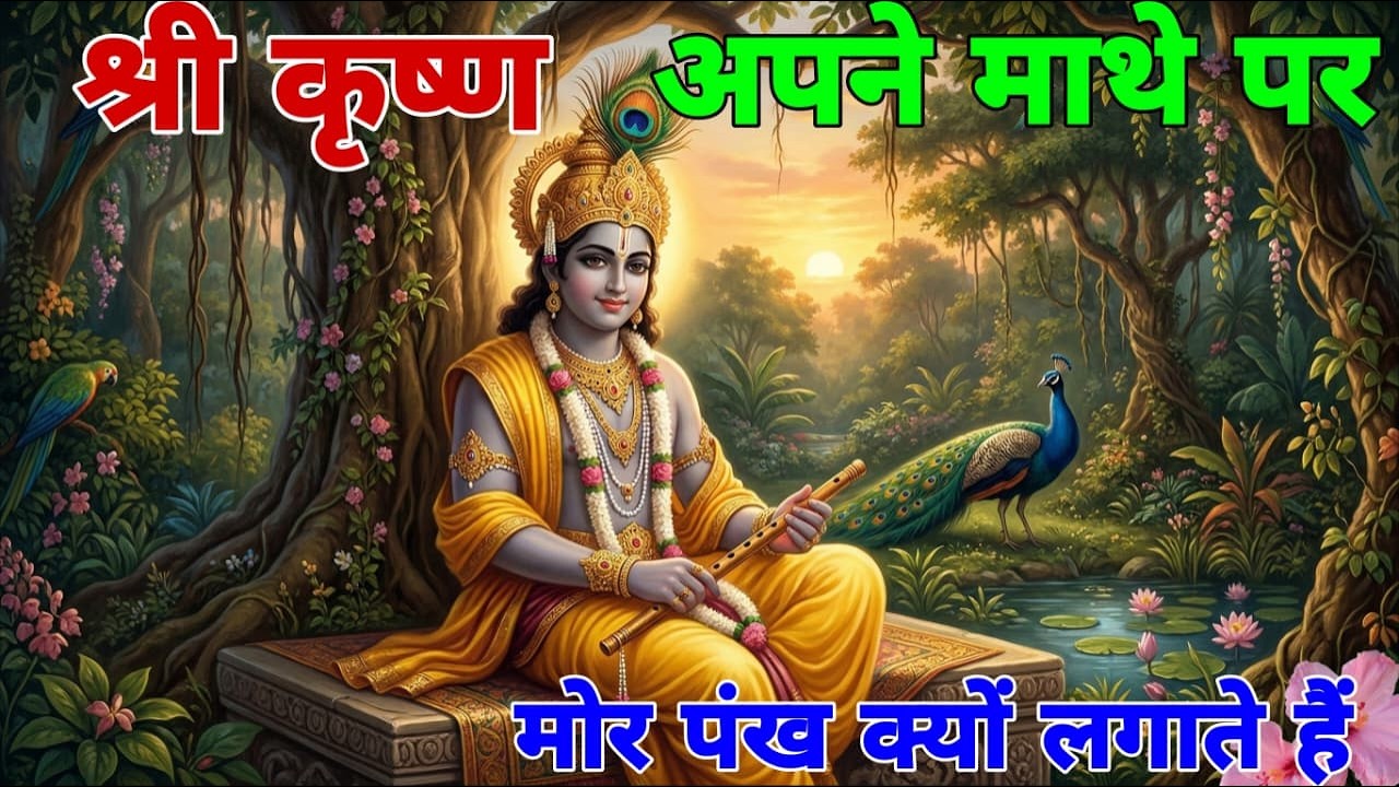श्री कृष्ण अपने माथे पर मोर का पंख क्यों लगाते हैं || Vidya Gyan Sagar