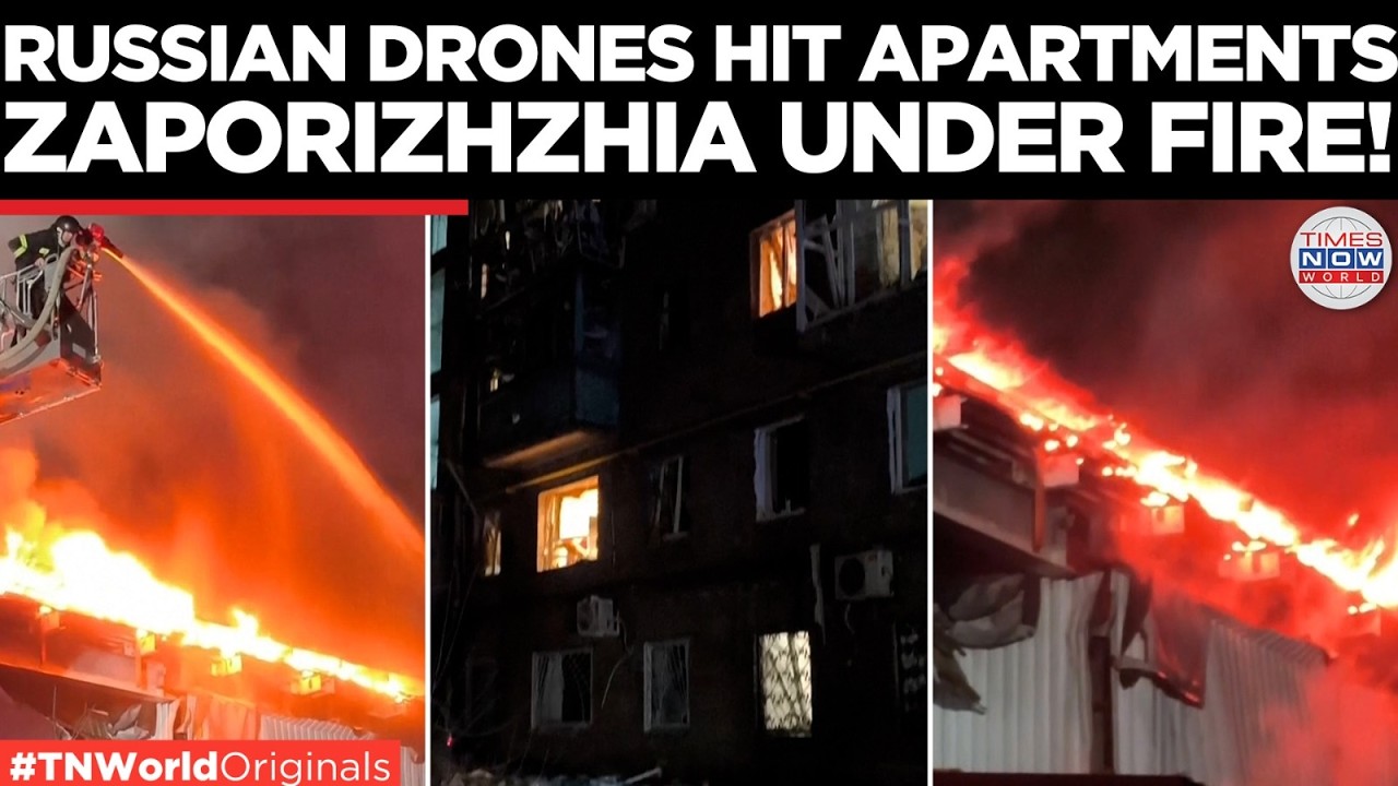 RUSSIA POUNDS UKRAINE: 5 Injured as Russian Drones Smash Residential Blocks in Zaporizhzhia