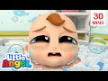 No No Crying Song KARAOKE! 😭 | BEST OF LITTLE ANGEL! | Sing Along With Me! | Moonbug Kids Songs