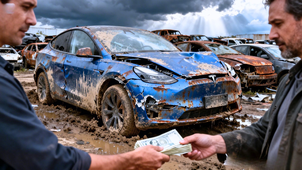 ASMR Car Restoration! 2024 Tesla Model Y Long Range – Abandoned EV Full Restoration