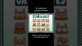 Orange cat emotes now available!❤️#emotes #twitch #streamer #emoteartist #cuteemotes