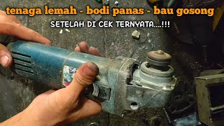 gerinda bosch lemah, kurang tenaga, putaran lambat || BOSCH GWS 5-100