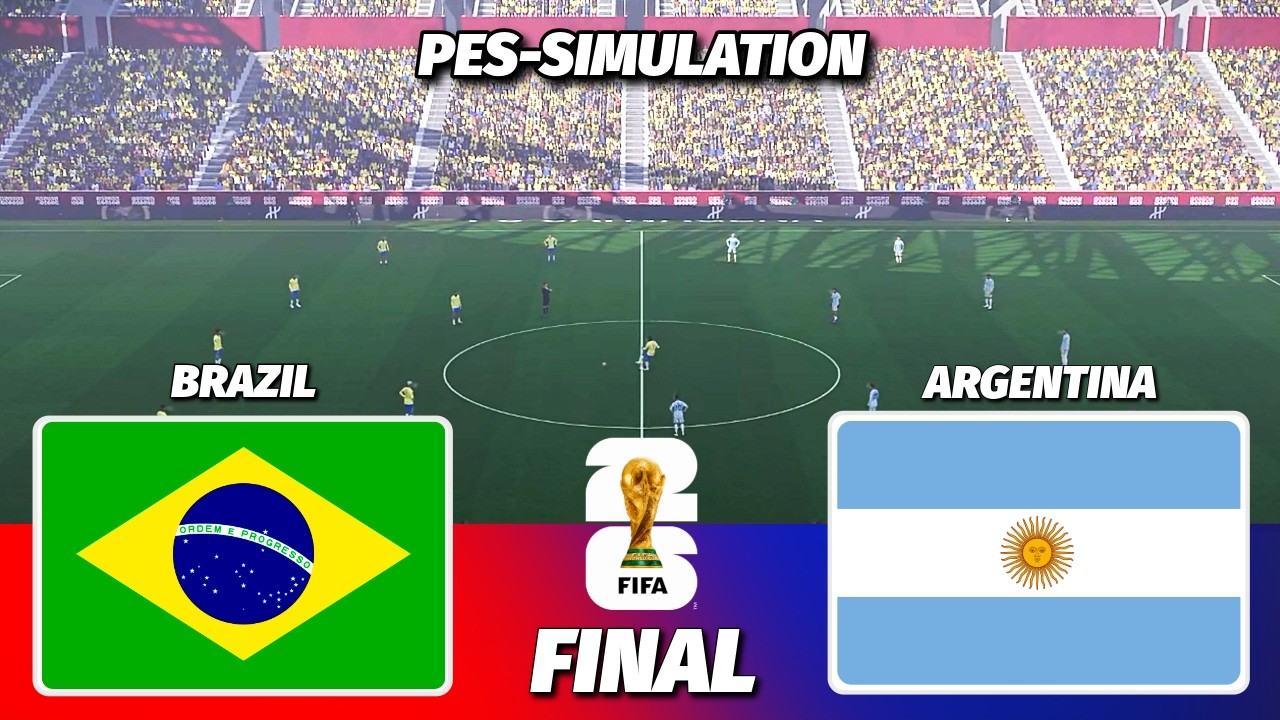 Brazil vs Argentina | FIFA World Cup 2026 Simulation Final | PES 21 Gameplay Simulation