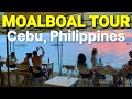 MOALBOAL CEBU TOUR | Day &amp; Night Walk at PANAGSAMA BEACH + Bars &amp; Restaurants | Cebu, Philippines