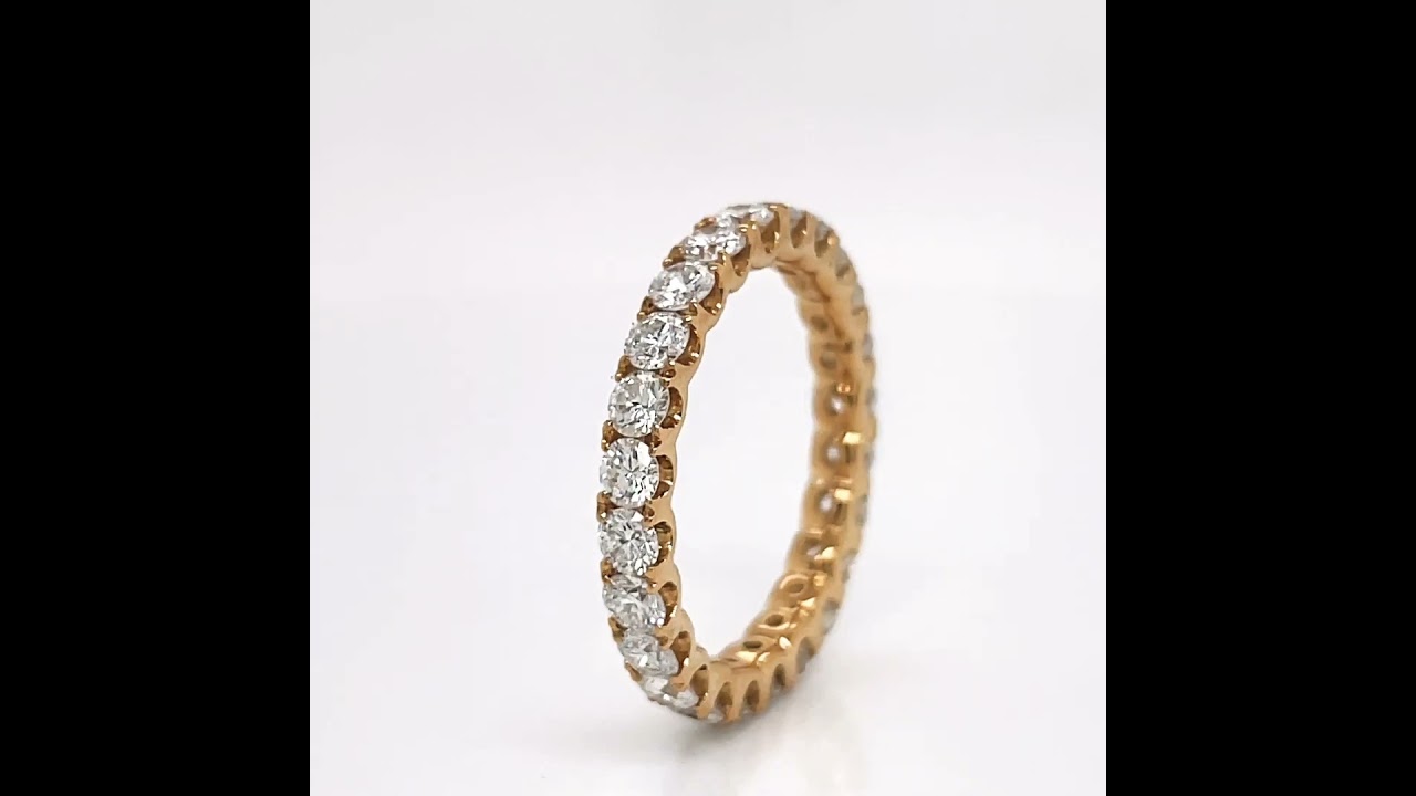 18Kt Yellow Gold Diamond Eternity Band.