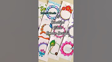 💕20 Beautiful Circle Border Designs🎉😍 Assignment #FrontPageDesign #viral #shorts