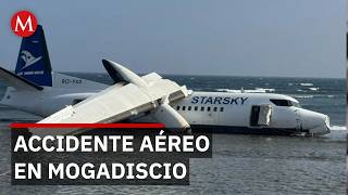 Avión en Somalia cae cerca del aeropuerto tras el despegue; no hay fallecidos