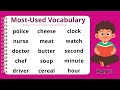 MOST USED ENGLISH VOCABULARY WORDS Part 3 I Read Along With Me I With Teacher Jake 