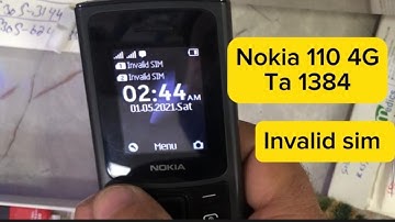 Nokia 110 4G ta1384 invalid sim | Nokia 110 4G imei repair code