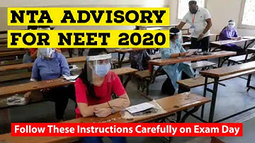 NEET 2020 Advisory by NTA- Follow the Instructions Carefully for the NEET Exam Day