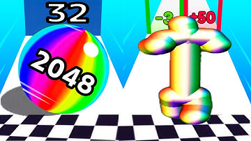 Ball Run 2048 Vs Tall Man Run Level Max | All Level Gameplay Walkthrough Android.iOS New Update! P3