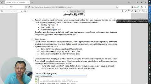 UTS Algoritma pemrograman Semester 1