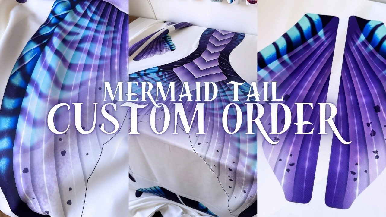 Unboxing A Fabric Mermaid Tail Back From Printing - YouTube