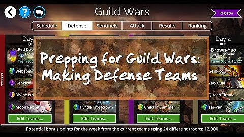 Gems of War Tiny Tutorial: Prepping for Guild Wars - Defense Teams