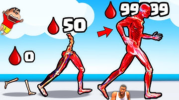 NOOB vs PRO vs HACKER in HUMAN RUN with CHOP and FRANKLIN SHINCHAN | AMAAN-T