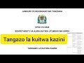 TANGAZO LA KUITWA KAZINI TAASISI MBALIMBALI ZA UMMA 2026 2027