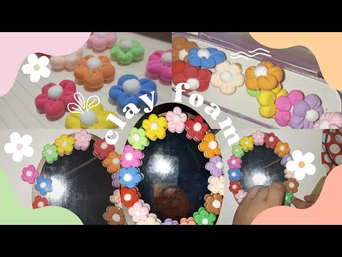 🌸 Decorate your mirror using foam clay!