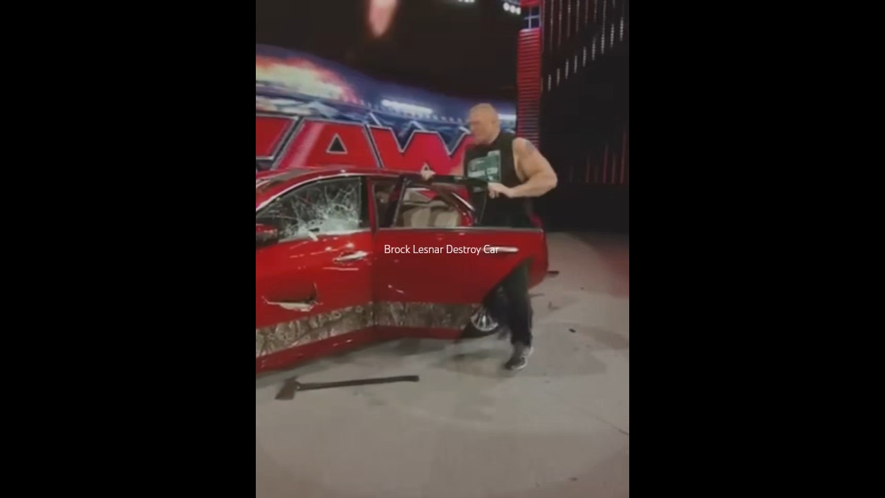 Brock Lesnar Destroy🔥Car | 
