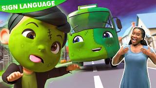 wheels halloween bus lellobee fun learn asl baby sign language