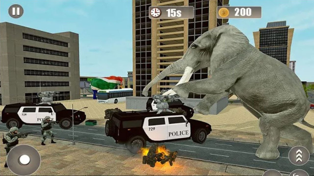 Elephant Simulator city Rampage #1 - Animals Simulator Gameplay