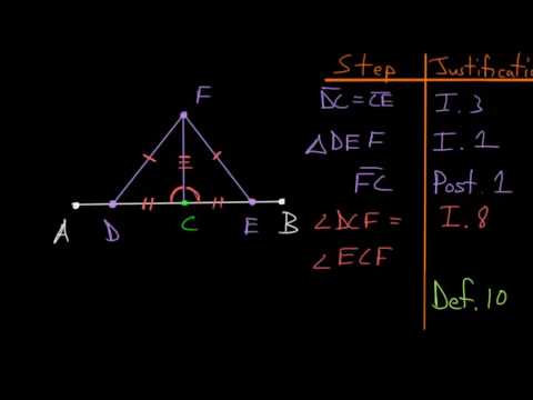 Euclid's Elements Book 1: Proposition 11, Constructing A Perpendicular Line