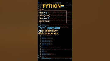 in-place floor division operator | augmented floor division statement | #python for beginners