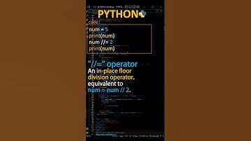 in-place floor division operator | augmented floor division statement | #python for beginners