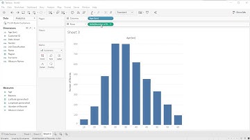 create histogram and bar chart in tableau