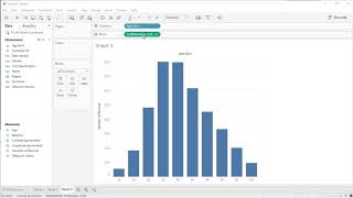 create histogram and bar chart in tableau
