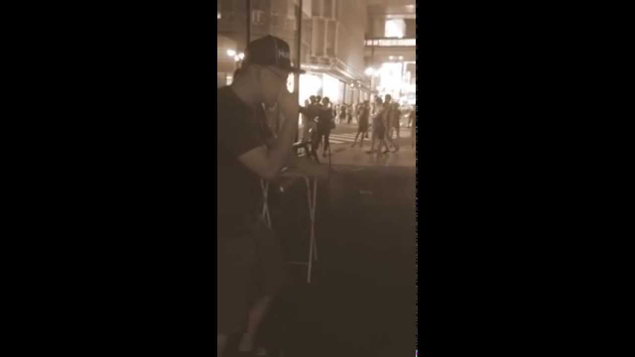 White boy a.k.a. Medikated hits freestyle in the back streets of Tokyo!