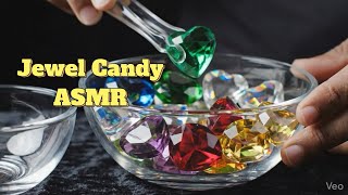 Jewel Candy Asmr宝石飴をガラストレイに移すトングでつまむカリッと食べる音 -Youtube