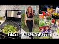 FITNESS VLOG: 8 week health challenge, HUGE grocery haul, body updates &amp; goals