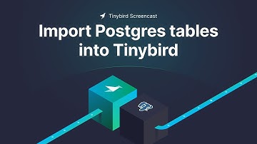 Import and sync Postgres data into Tinybird