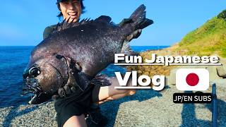 Full Fishing in Japan while you learn Japanese | catch and cook, JP/EN subs (N4+) Guide