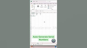 Auto Generate Serial Numbers @EXCELERATOR_SN #short #shorts #shortsvideo #shortvideo #viralvideos