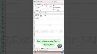 Auto Generate Serial Numbers @EXCELERATOR_SN #short #shorts #shortsvideo #shortvideo #viralvideos