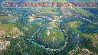 Monte furado del río Coura. Portugal. 4k