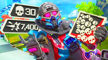 UNBELIEVABLE SOLO Octane 30 KILLS and 7,400 Damage Apex Legends Gameplay