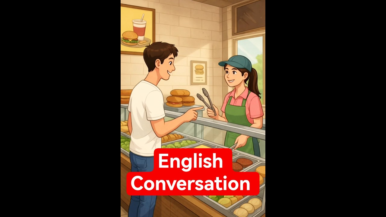 English Conversation at a Burger Shop | Daily Speaking Practice | English For Beginners