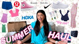 SUMMER TRY-ON HAUL collective clothing haul lululemon pacsun brandy more