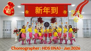新年到 XIN NIAN DAO Line Dance, Choreographer : #HappyDancingSquad /HDS (INA) - Jan 2026