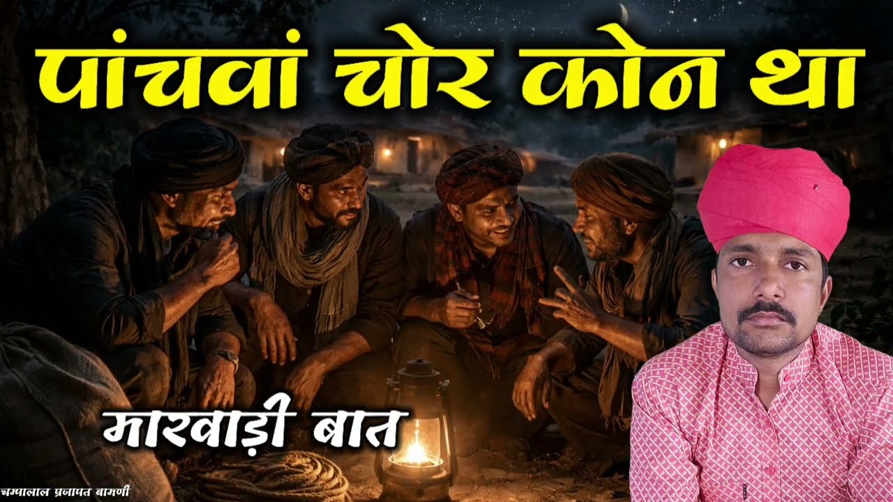 🛑पांचवां चोर कोन था मारवाड़ी बात || ज्ञान री बात || चम्पालाल प्रजापत बामणी 