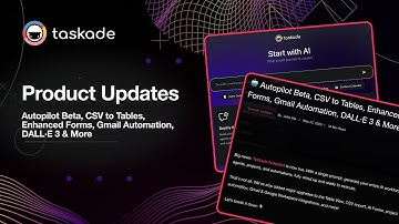 Taskade Weekly Update – Autopilot, CSV Tables, Gmail + More