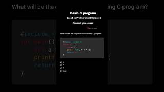 Comment your answer below! 💬.          #C #codingquiz #codewithgulsan