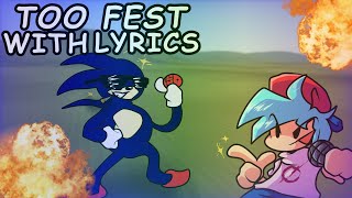 Too Fest WITH LYRICS (Sonic.EXE Lyrical Cover) (Ft. @Prism_Up2It)