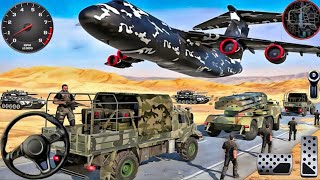 육군 트럭 운전 화물 게임 - 미국 오프로드 육군 트럭 운전 3D 2025 - 안드로이드 게임 플레이 screenshot 2