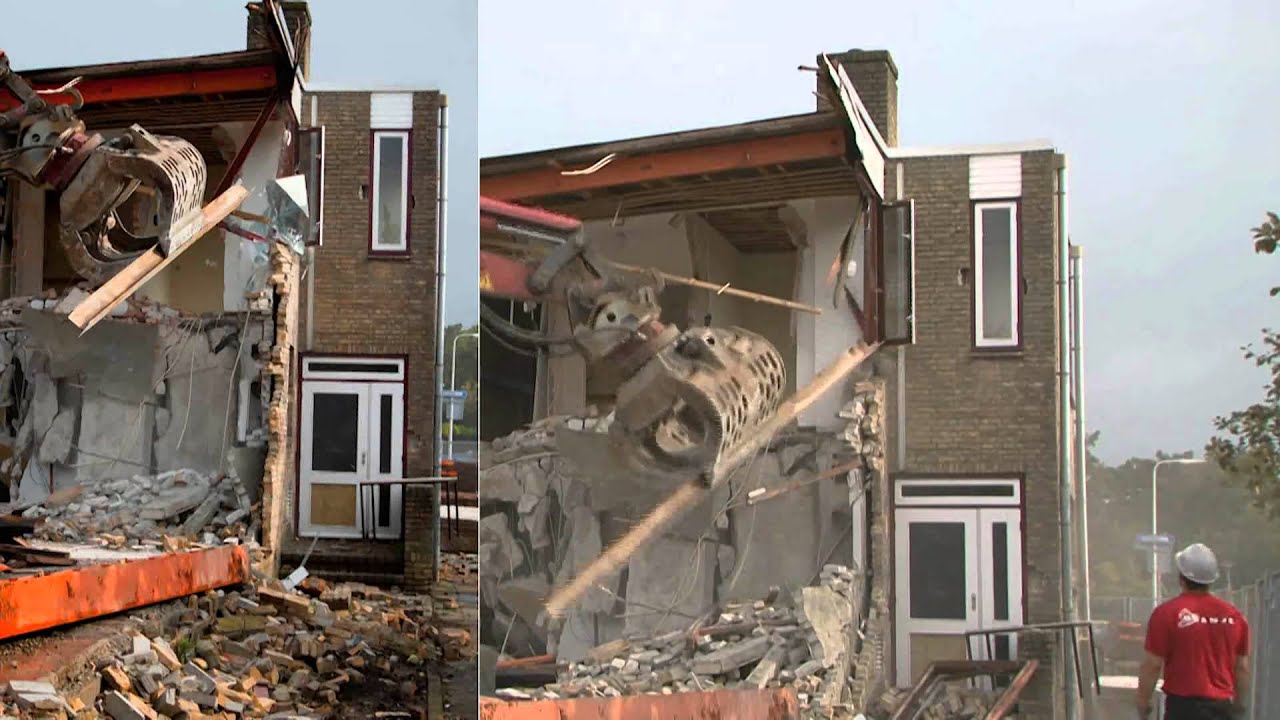 Sloop van de Korstanjerie Vierpolders / Demolition of the town house in Vierpolders, the Netherlands